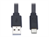 EATON TRIPPLITE USB-A to USB-C, Flat Cable - M/M,