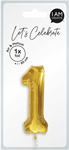 I AM CREA Folienballon Zahl 1 85cm