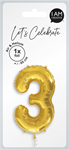 I AM CREA Folienballon Zahl 3 85cm