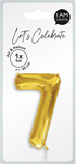 I AM CREA Folienballon Zahl 7 85cm