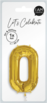 I AM CREA Folienballon Zahl 0 85cm