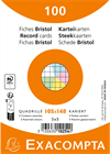 EXACOMPTA Karteikarten kariert A6
