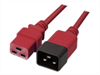 LINDY 1m IEC C19 to IEC C20 extension, red