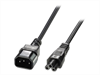 LINDY 2m, IEC C14, to IEC C5, Cloverleaf,