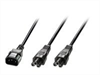 LINDY 2.5m IEC C14 to 2xIEC C5 Splitter Extension