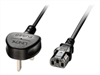 LINDY 3m IEC mains lead, UK