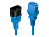 LINDY 0,5m IEC Extension Lead, Blue
