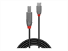 LINDY 1m, USB 2.0, Type C to B, Cable, Anthra,
