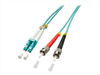 LINDY Fiber Optic Cable, OM3, LC-ST, 2m, turquoise