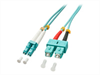 LINDY Fiber Optic Cable, OM3, LC-SC, 2m, turquoise