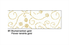 URSUS Glitterseide Blumenranken gold