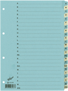 BÜROLINE Register Karton blau/beige A4