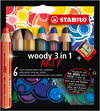 STABILO Farbstifte woody 3in1