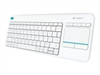 LOGITECH Wireless Touch Keyboard K400 Plus, white,