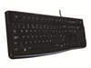 LOGITECH K120 Corded Keyboard black USB for