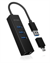 ICY BOX USB Hub & Gigabit Eth. LAN