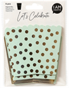 I AM CREA Popcorn Box, mint, gold,10cm