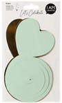 I AM CREA Girlande, Herz,mint,gold,70cm