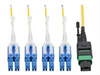 EATON MTP/MPO, APC, to 4xLC UPC Singlemode